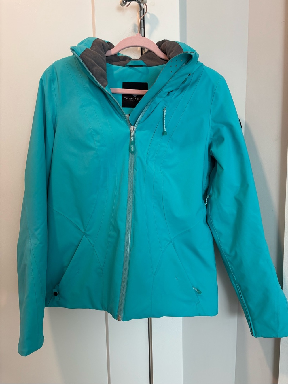 Obermeyer Women's Teal Hooded Ski Jacket